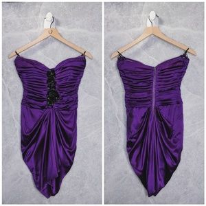 Bebe mini cocktail dress purple